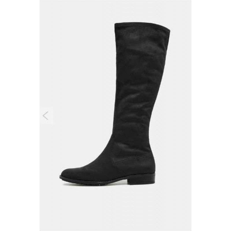 Bottes stetch en textile d’aspect daim