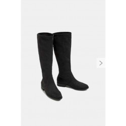 Bottes stetch en textile d’aspect daim